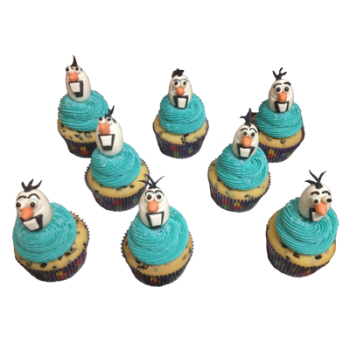 Olaf Fondant Cupcake